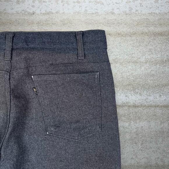 Vintage Dark Grey Levis Dress Pants Straight Fit Insane Repairs Made in USA 90s - Picture 3 of 5